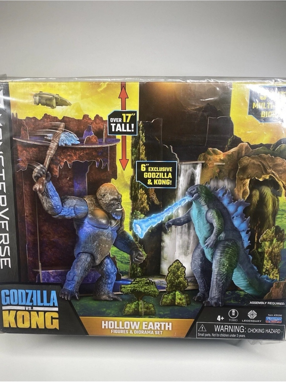 Godzilla vs Kong Hollow Earth 6" Figures & 5-Piece Diorama MonsterVerse New